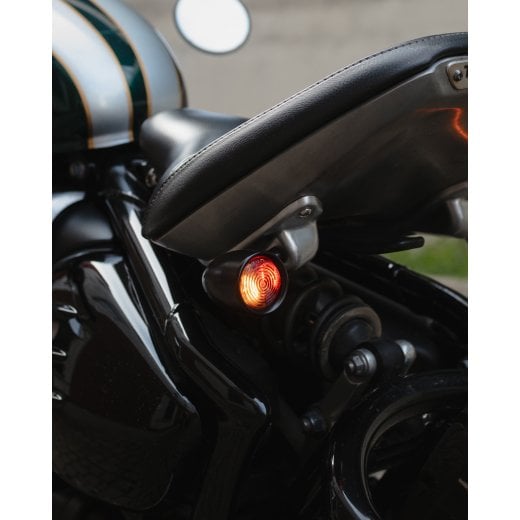 thumbnail image 2 of Astradepot Black Motorcycle Skull Brake Tail Light With LED Turn Signals & License Plate Bracket - Universal For Harley Honda Kawasaki Yamaha 2 of 3