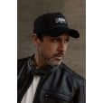 Motone ID-PATCH Trucker Cap - Curved Peak - Black Cotton - White on Black Logo Patch