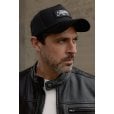 Motone ID-PATCH Trucker Cap - Curved Peak - Black Cotton - White on Black Logo Patch