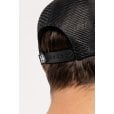 Motone ID-PATCH Trucker Cap - Curved Peak - Black Cotton - White on Black Logo Patch