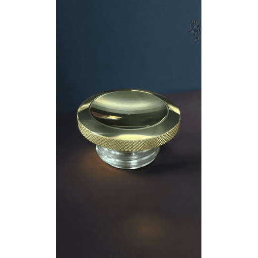 Motone JETSON Dished Low Profile Fuel Gas Cap - Billet Aluminium - BRASS