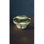 JETSON Dished Low Profile Fuel Gas Cap - Billet Aluminium - BRASS