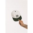 Motone LUCKY7 Cap - Flat Peak - Ecru and Green
