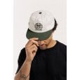 Motone LUCKY7 Cap - Flat Peak - Ecru and Green