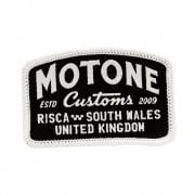 MONO ARCH Black/White Logo Woven Sew-On Patch