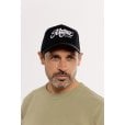 Motone OG Trucker Cap - Curved Peak - Black Cotton - White Logo