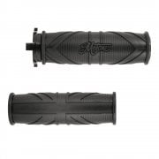 PATRIOT Grips - Union Jack - Inch Handlebar Models - BLACK