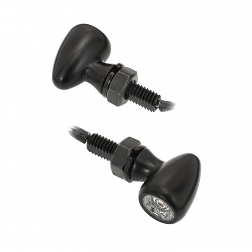 Motone PICO LED T/S Indicator Turn Signals - PAIR - Black - M8