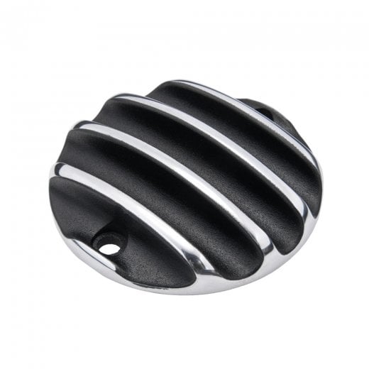 Motone Points ACG Cover/Badge - Ribbed - Black/Polished Rib Contrast Finish