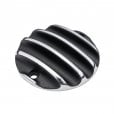 Motone Points ACG Cover/Badge - Ribbed - Black/Polished Rib Contrast Finish