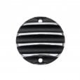 Motone Points ACG Cover/Badge - Ribbed - Black/Polished Rib Contrast Finish