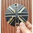 Motone Points ACG Cover/Badge - Union Jack - 2 Tone Brass & Black