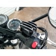 Motone Pressure Cast Disc Brake Oil Reservoir Master Cylinder Cap - Finned/Ribbed - Black Contrast Polished
