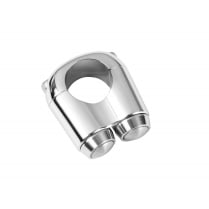 Dual Micro Switch Button Housing - 22mm 7/8" Handlebar - Chrome