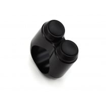 Dual Micro Switch Button Housing - One Inch Handlebar - Black