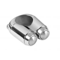 Dual Micro Switch Button Housing - One Inch Handlebar - Chrome