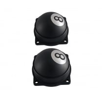Finned Carb Tops Contrast Cut 8 Balls Black - CARB Version