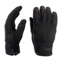 JAEGER - Motorcycle Riding Gloves - Nubuck Leather - Black