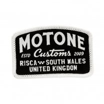 MONO ARCH Black/White Logo Woven Sew-On Patch