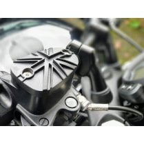 Pressure Cast Disc Brake Oil Reservoir Master Cylinder Cap - Union Jack Domed