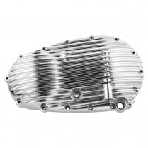 Ribbed/Finned Clutch/Primary Side Engine Case Cover - Polish