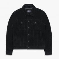 ROUGHNECK Reverse Suede Trucker Jacket (Black)