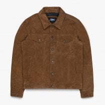 ROUGHNECK Reverse Suede Trucker Jacket (Otter Brown)