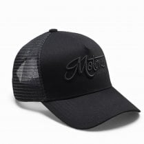 STEALTH Trucker Cap -  Curved Peak - Black on Black 