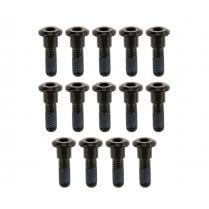 TITAN BOLTS Titanium Brake Rotor Bolts - x14 pcs - BLACK Finish LC - Full Set (Dual Front Disc+Rear Disc)