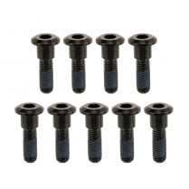 TITAN BOLTS Titanium Brake Rotor Bolts - x9 pcs - BLACK Finish LC - Full Set (Single Front Disc+Rear Disc)
