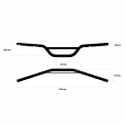 Motone RIPPER BMX Handlebars 1-inch (25.4mm) for LC Triumph T100/T120/Bobber
