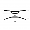 Motone RIPPER BMX Handlebars 22mm (7/8") for Triumph Street Twin/Speed Twin 900
