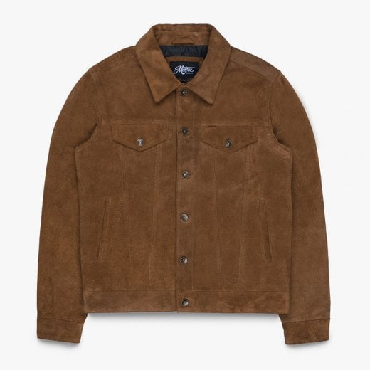 Motone ROUGHNECK Reverse Suede Trucker Jacket (Otter Brown)