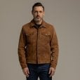 Motone ROUGHNECK Reverse Suede Trucker Jacket (Otter Brown)