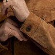 Motone ROUGHNECK Reverse Suede Trucker Jacket (Otter Brown)
