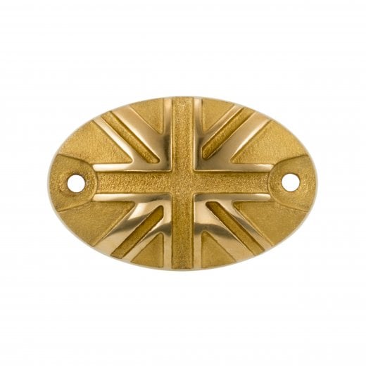 Motone Royal Enfield 350/650 Brake Reservoir Cover - Union Jack - Brass