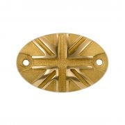 Royal Enfield 350/650 Brake Reservoir Cover - Union Jack - Brass