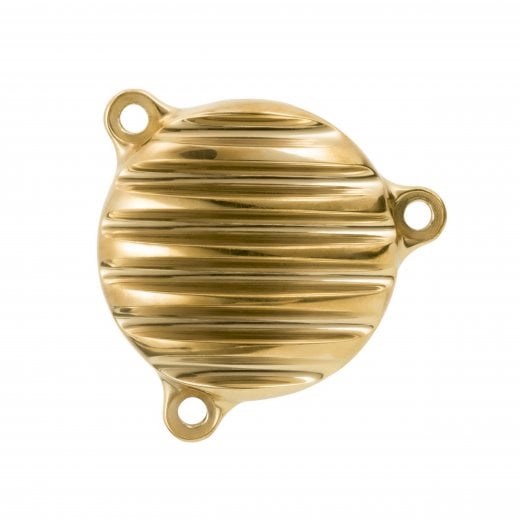 Motone Royal Enfield 350 J Series Oil Filter Cover - Ribbed - Brass