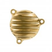 Royal Enfield 350 J Series Oil Filter Cover - Ribbed - Brass