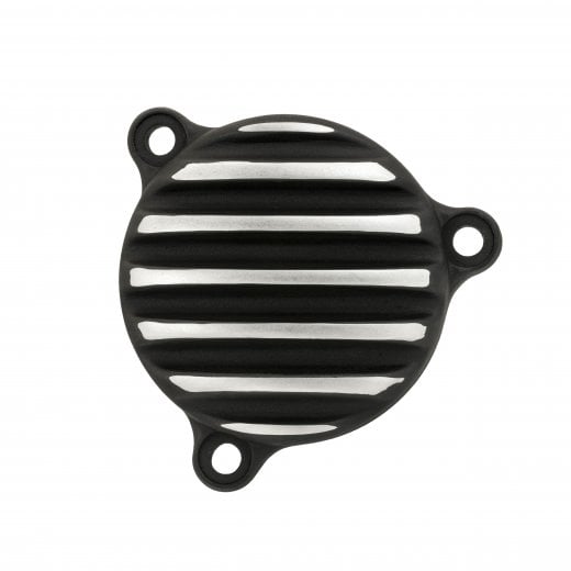 Motone Royal Enfield 350 J Series Oil Filter Cover - Ribbed Contrast Polished