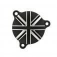 Motone Royal Enfield 350 J Series Oil Filter Cover - Union Jack Contrast Polished