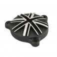 Motone Royal Enfield 350 J Series Oil Filter Cover - Union Jack Contrast Polished