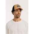 Motone SANDDUNE Trucker Cap - Curved Peak - Black Mesh -  Custom Patch on Sand Suede Panel