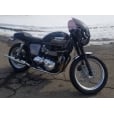 Motone Shorty - Bobbed Front Mudguard/Fender- Spoke Wheels - Polished Aluminium