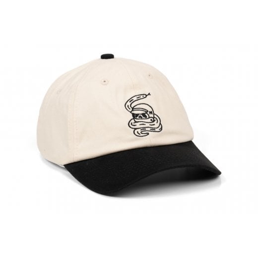 Motone SKULLYSNAKE 2 - Flat Peak - Ecru and Black - 6-Panel Hat