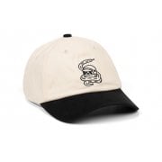 SKULLYSNAKE 2 - Flat Peak - Ecru and Black - 6-Panel Hat