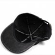 Motone SMOKER 6-Panel Vintage Cap - Curved Peak - Black Washed Cotton