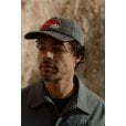 Motone SMOKER 6-Panel Vintage Cap - Curved Peak - Black Washed Cotton