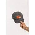 Motone SMOKER 6-Panel Vintage Cap - Curved Peak - Black Washed Cotton