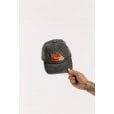 Motone SMOKER 6-Panel Vintage Cap - Curved Peak - Black Washed Cotton
